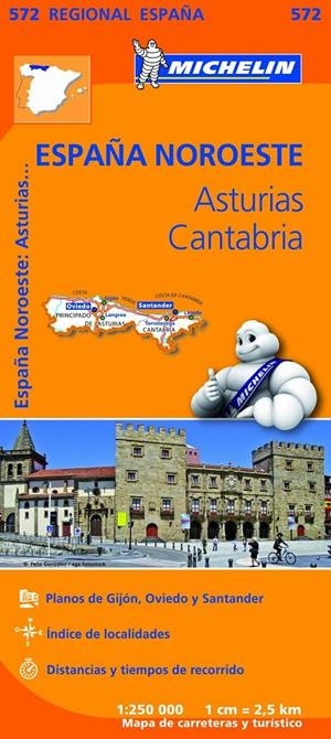 Mapa Regional Asturias, Cantabria | Michelin | Llibreria La Figaflor - Abrera