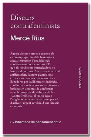 Discurs contrafeminista | Rius Santamaria, Mercè | Llibreria La Figaflor - Abrera