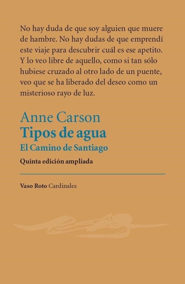 Tipos de agua | Carson, Anne | Llibreria La Figaflor - Abrera