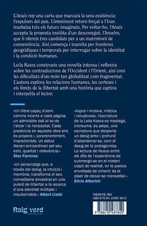 Nusos entre els dits | Kasra, Leila | Llibreria La Figaflor - Abrera