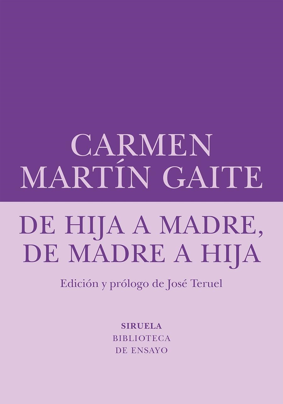 De hija a madre, de madre a hija | Martín Gaite, Carmen | Llibreria La Figaflor - Abrera
