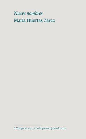 Nueve nombres | Huertas Zarco, María | Llibreria La Figaflor - Abrera