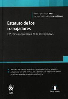 Estatuto de los trabajadores 27ª Edición actualizada a 31 de enero de 2025 | Blasco Pellicer,Ángel | Llibreria La Figaflor - Abrera