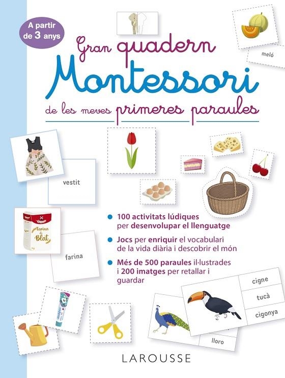 Gran quadern Montessori de les meves primeres paraules | Éditions Larousse | Llibreria La Figaflor - Abrera