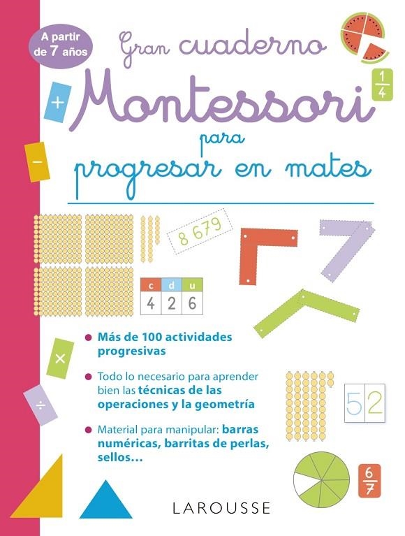 Gran cuaderno Montessori para progresar en mates. A partir de 7 años | Urvoy, Delphine | Llibreria La Figaflor - Abrera