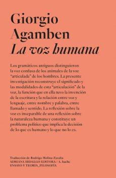 La voz humana | Agamben, Giorgio | Llibreria La Figaflor - Abrera