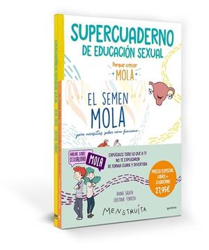 Pack Aprende con Menstruita (El semen mola + Supercuaderno de educación sexual) | Salvia, Anna | Llibreria La Figaflor - Abrera