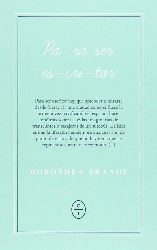 Para ser escritor | Brande, Dorothea | Llibreria La Figaflor - Abrera
